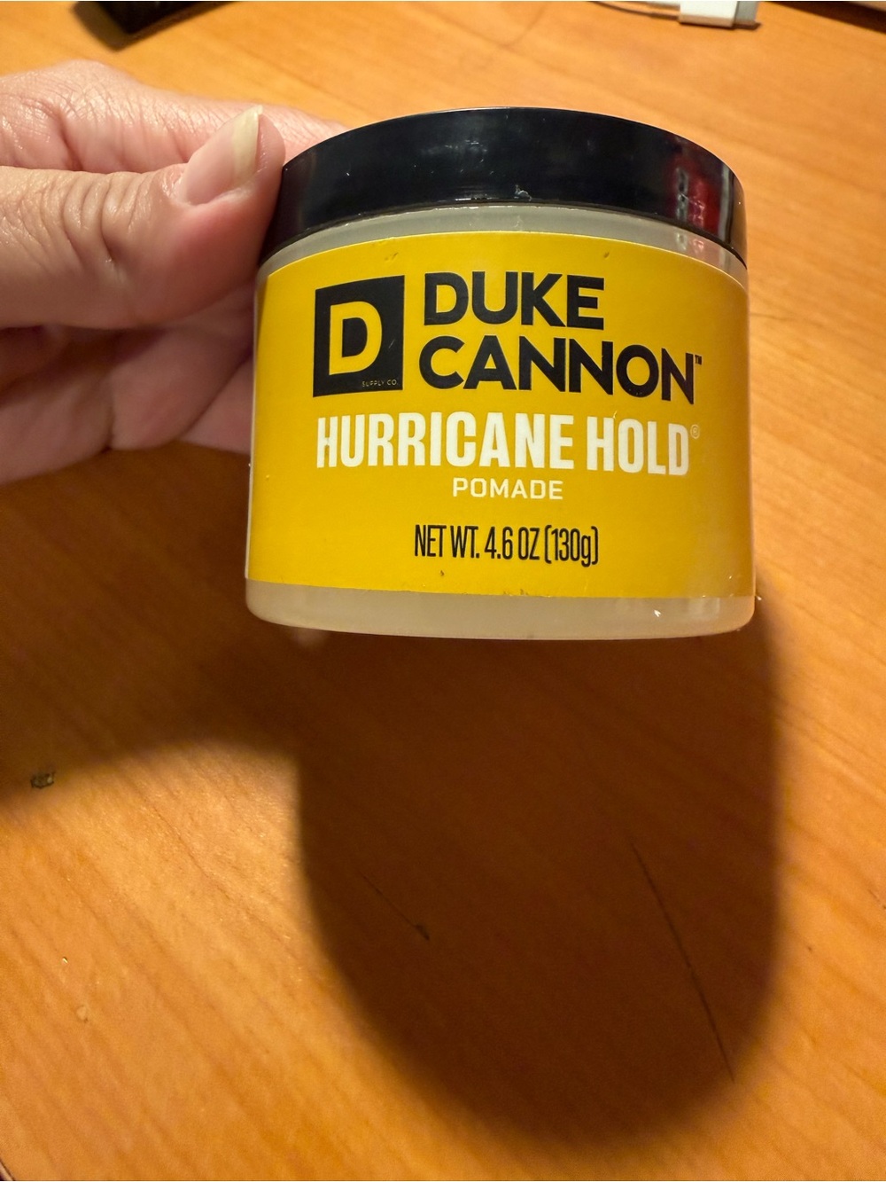Duke Cannon Hurricane Hold Pomade - Yellow Jar
